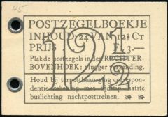 Postzegelboekje Nederland 1945 NVPH PZ45, Horn 42A