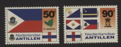 Frankeerzegels Ned.Antillen NVPH nrs. 1091a en 1094a postfris