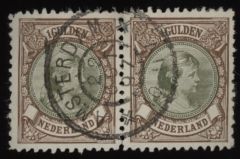 Frankeerzegel Nederland NVPH nr. 46C in paar gestempeld