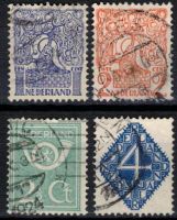 Frankeerzegels Nederland Nvph nrs.110-113 GEBRUIKT