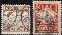 Frankeerzegel Nederland NVPH nrs. 139-140 gestempeld
