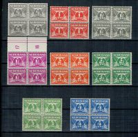 Frankeerzegel Nederland Nvph nr.169-176 in blok van 4. Postfris