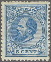 Frankeerzegel Nederland NVPH nr. 19H postfris met certificaat Vleeming 