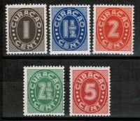Frankeerzegels Curacao NVPH nrs. 121-125 Postfris