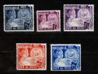 Frankeerzegels Nederlands Indie Nvph nr.221-225 Ongebruikt