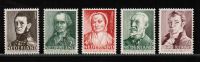 Frankeerzegels Nederland Nvph.nrs.392-396 postfris met originele gom