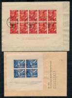 Frankeerzegels Nederland Nvph nrs.402b-403b op envelop. gestempeld en geadresseerd.