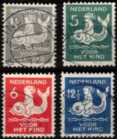 Frankeerzegels Nederland NVPH nrs. 225-228 gestempeld