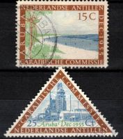 Frankeerzegels Ned.Antillen Nvph 255-256 GEBRUIKT