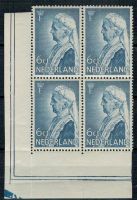 Frankeerzegel Nederland Nvph nr.269 POSTFRIS in blok van 4. Hoekvelrand