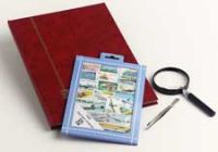 Postzegelpakket vliegtuigen incl. insteekboek, pincet en loupe