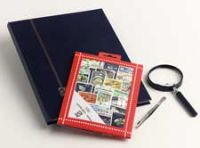Postzegelpakket ruimtevaart incl. insteekboek, pincet en loupe