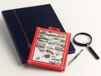 Postzegelpakket treinen inc. incl. insteekboek, pincet en loupe