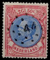 Frankeerzegel Nederland Nvph nr.29 met puntstempel 44
