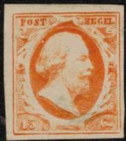 Frankeerzegel Nederland Nvph nr.3c pos.51 ONGEBRUIKT. Certificaat H.Vleeming