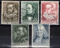 Frankeerzegels Nederland NVPH nrs. 305-309 gestempeld