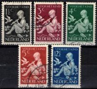 Frankeerzegels Nederland NVPH nrs. 313-317 gestempeld