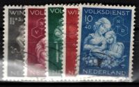Frankeerzegels Nederland NVPH nrs. 423-427 gestempeld