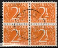 Frankeerzegel Nederland Nvph nr.462. GEBRUIKT in blok van 4