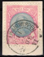 Frankeerzegel Nederland Nvph nr.47 op briefstukje. Kleinrondstempel