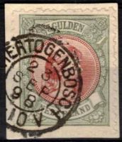 Frankeerzegel Nederland Nvph nr.48 GEBRUIKT op briefstukje. Cert.H.Vleeming d.d. 30-12-2019