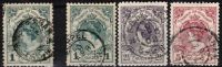 Frankeerzegels Nederland Nvph.nrs.49 (kroningsgulden),met 77-78-79 gestempeld
