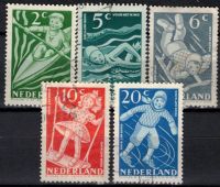 Frankeerzegels Nederland NVPH nrs. 508-512 gestempeld