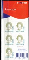 Nederland 2002. Koningin Beatrix.  Nvph nr.Va2238 5x 0,70 in velletje met TPG logo en dicht hangoog. POSTFRIS