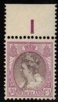 Frankeerzegel Nederland Nvph nr. 72 POSTFRIS met velrandteken