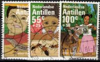 Frankeerzegels Ned.Antillen Nvph nrs.750-752 GEBRUIKT