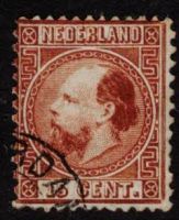 Frankeerzegel Nederland NVPH nr. 9 gestempeld