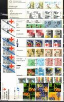 Alle 14 zomer-postzegelboekjes gestempeld op de dag van uitgifte