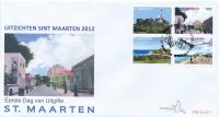 Luxe fdc Sint Maarten NVPH nr. E17 blanco en met open klep 