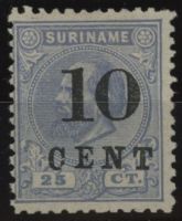 Frankeerzegel Ned.Suriname Nvph nr. 32aD Ongebruikt. Zoals uitgegeven zonder gom. Cert. Muis