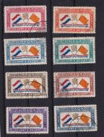 Luchtpostzegels Curaçao NVPH nrs LP18-LP25 gestempeld