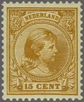 Frankeerzegel Nederland NVPH nr. 39d postfris met certificaat Vleeming