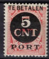 Portzegels Nederland Nvph nr.P66f.ONGEBRUIKT. Kopstaande opdruk met cert.H.Vleeming