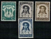 Frankeerzegels Ned.Suriname NVPH nrs. 183-186 postfris