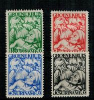 Frankeerzegels Ned.Suriname NVPH nrs. 141-144 postfris