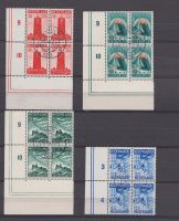 Frankeerzegels Nederland Nvph nrs. 257-260 in blokken van 4 gestempeld