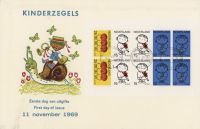Nederland 1969 Groot formaat FDC Kinderzegel Blok