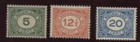 Frankeerzegels Nederland NVPH nrs.107-109 met 108a postfris