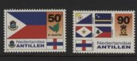 Frankeerzegels Ned.Antillen NVPH nrs. 1091a en 1094a postfris