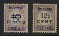 Frankeerzegels Ned.Suriname NVPH nrs. 116-117 postfris