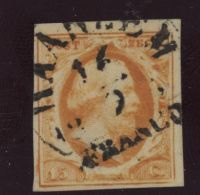 Frankeerzegel Nederland NVPH nr. 3a positie 52 HAARLEM B gestempeld