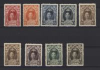 Frankeerzegels Ned.Suriname NVPH nrs. 118-126 postfris