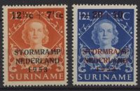 Frankeerzegels Ned.Suriname NVPH nrs. 295-296 postfris