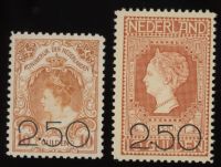 Frankeerzegels Nederland NVPH nrs. 104-105 postfris met Vleeming attesten