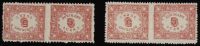 Frankeerzegels Suriname NVPH nrs. 58a-59a keerdrukken ongebruikt