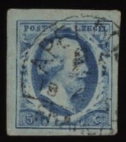 Frankeerzegel Nederland NVPH nr. 1 plaat III gestempeld APELDOORN-C